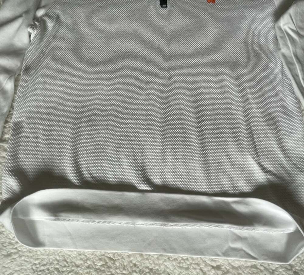 Bugatchi Beehive Quarter-Zip Pullover Mens L White 100% Cotton Long Sleeve Golf - Picture 11 of 16